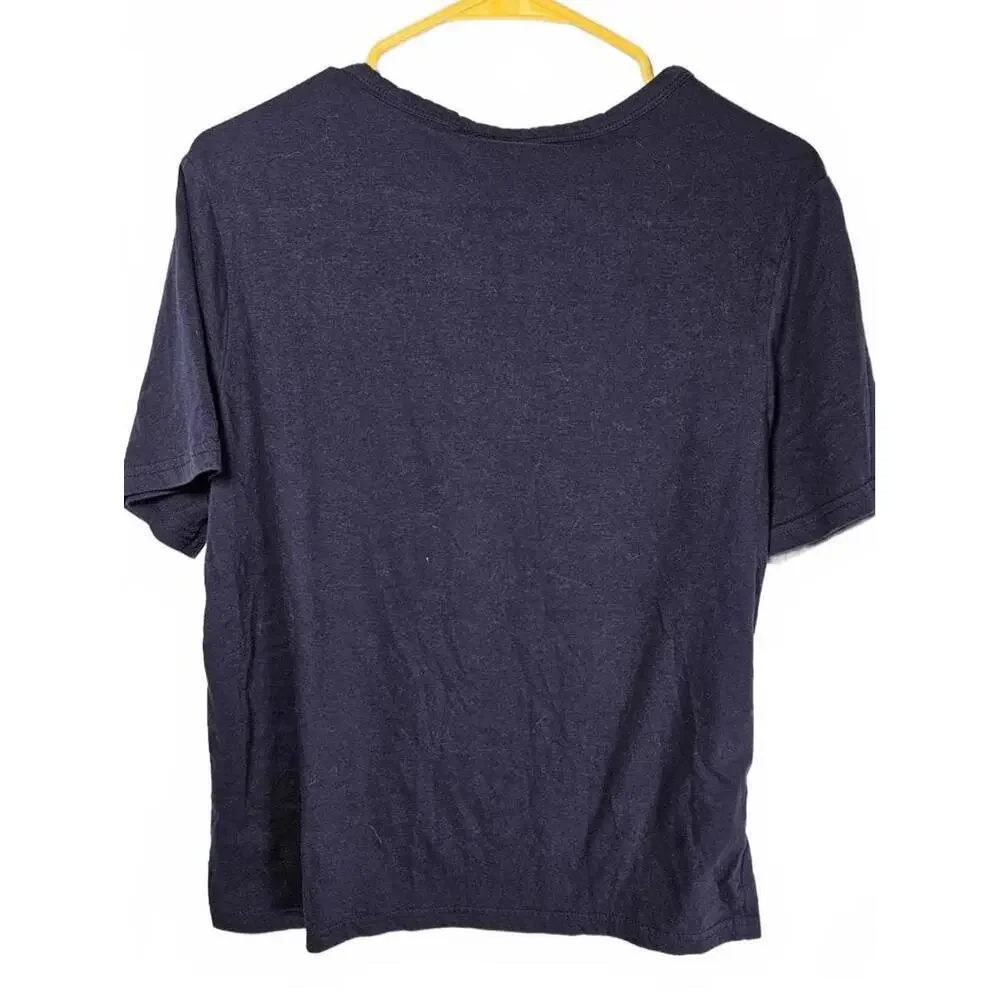 NFL Team Apparel Denver Broncos Men's T-Shirt Navy‎ Blue/Orange - Size M